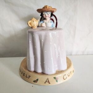 Vintage Mary Engelbreit Ceramic Bank Pour Yourself a Cup of Kindness